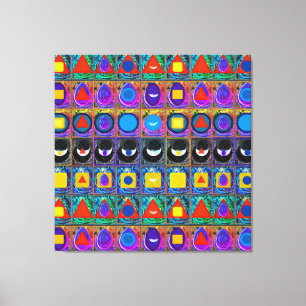 Impressão Em Tela Símbolos Elementares Meditação de Padrões Tattva