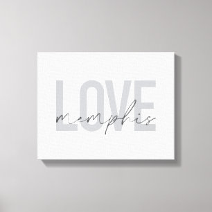 Impressão Em Tela Simples, moderno, urbano, legal design de amor Mem