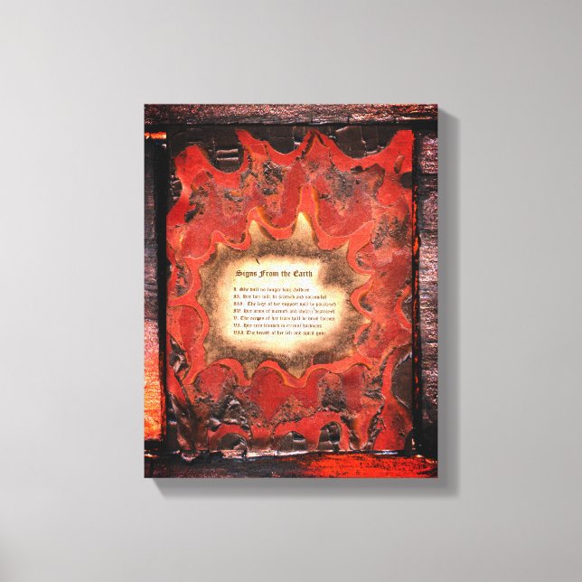 Impressão Em Tela Sinais Da Terra (Frente)