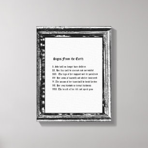 Impressão Em Tela Sinais da Terra