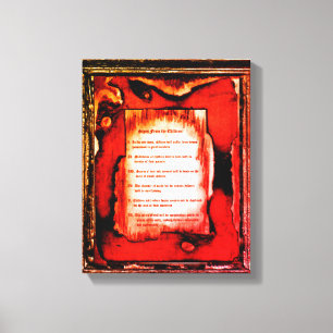 Impressão Em Tela Sinais das crianças