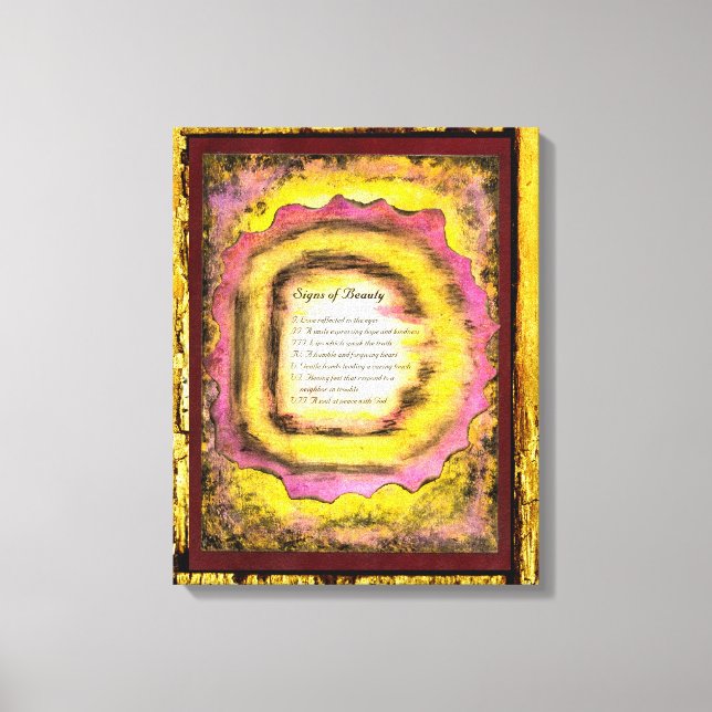 Impressão Em Tela Sinais de beleza (Frente)