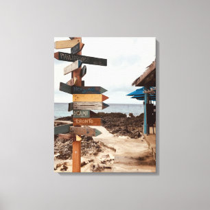 Impressão Em Tela "Sinais de Tiki" Fotografia de desenhos em caracte