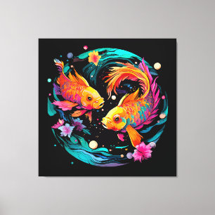 Impressão Em Tela Sinal de Astrologia de peixes