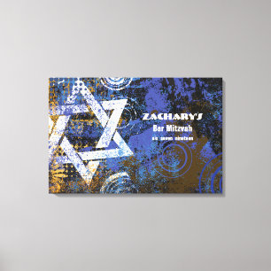 Impressão Em Tela Sinal de Bar Mitzvah do David Star no Conselho
