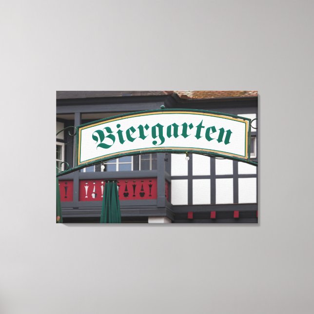 Impressão Em Tela Sinal de biergarten, Alemanha (Frente)