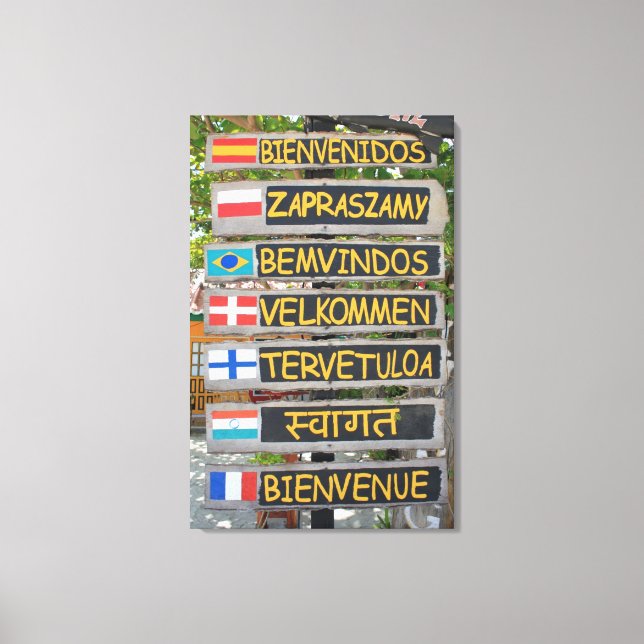 Impressão Em Tela Sinal de boas-vindas (Frente)