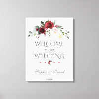 Sinal de Boas-Vindas de Casamento Floral Bege Borg