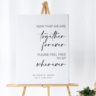 Impressão Em Tela Sinal de Casamento Aberto // Sem Plano de Assento