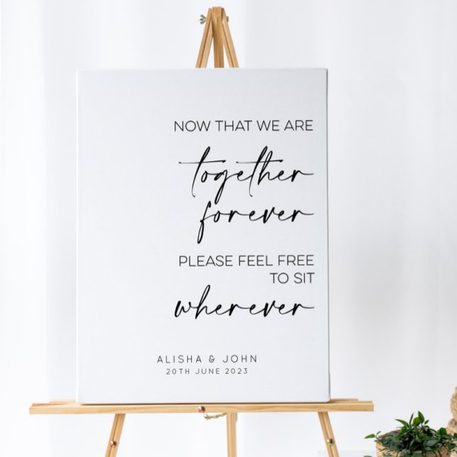 Impressão Em Tela Sinal de Casamento Aberto // Sem Plano de Assento (Criador carregado)