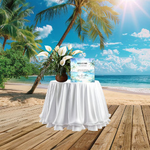 Impressão Em Tela Sinal de Casamento de Felicidade Tropical