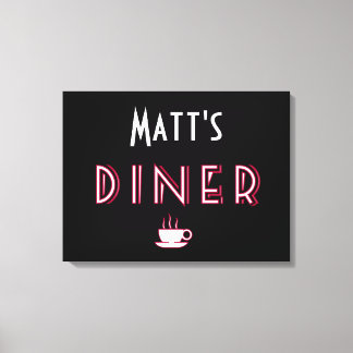 Impressão Em Tela Sinal de Diner de Arte Deco do Matt