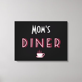 Impressão Em Tela Sinal de Diner Deco da Arte da mãe