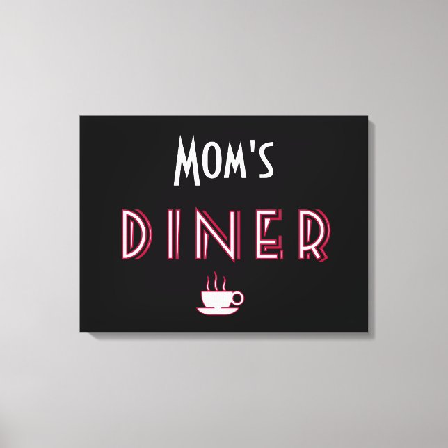 Impressão Em Tela Sinal de Diner Deco da Arte da mãe (Frente)