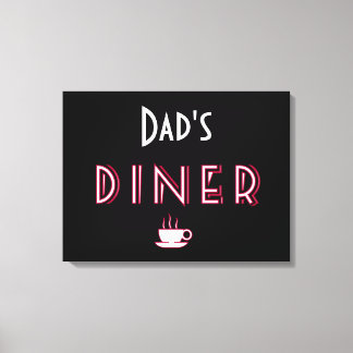 Impressão Em Tela Sinal de Diner Deco de Arte do pai