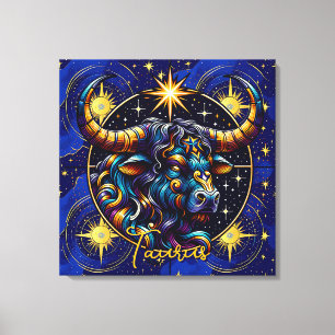 Impressão Em Tela Sinal de Horoscópio Taurus Zodiac Astrologia