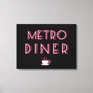 Impressão Em Tela Sinal de Lanchonete Metro Art Deco