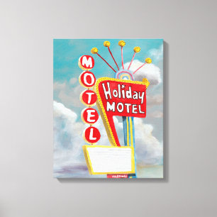 Impressão Em Tela Sinal de Motel de Feriado