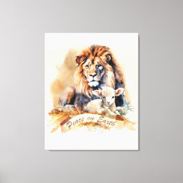 Impressão Em Tela Sinal de Natal do Leão e do Cordeiro