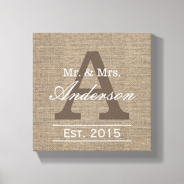 Impressão Em Tela Sinal de Nome da Família Estabelecida da Família d (Frente)