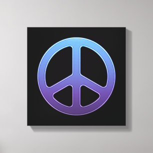 Impressão Em Tela Sinal de paz roxo