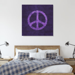 Impressão Em Tela Sinal de paz roxo afligido