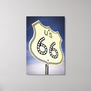 Impressão Em Tela Sinal de Rota 66 da Estrada