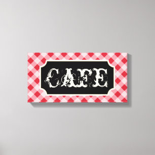Impressão Em Tela Sinal de Tela de Café de Cozinha Rústica