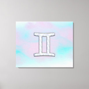 Impressão Em Tela Sinal Gemini Zodiac da Mãe do Estilo Pérola