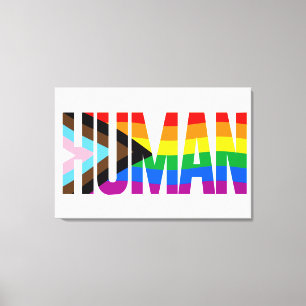 Impressão Em Tela Sinalizador do Orgulho de Inclusão Humana