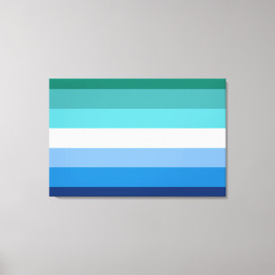 Impressão Em Tela Sinalizador do Orgulho Masculino Gay (Azure)