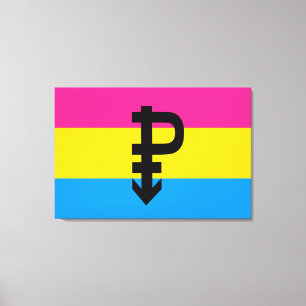 Impressão Em Tela Sinalizador do Orgulho Pansexual