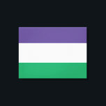 Impressão Em Tela Sinalizador Suffragette<br><div class="desc">Esta design apresenta a bandeira do movimento sufragista, que no século 20 lutou pelo direito de voto nas eleições públicas, conhecido como sufrágio feminino. O termo "sufragette" foi cunhado para menosprezar o movimento, mas as mulheres envolvidas logo aceitaram e abraçaram o novo nome como sinal de sua recusa em aceitar...</div>