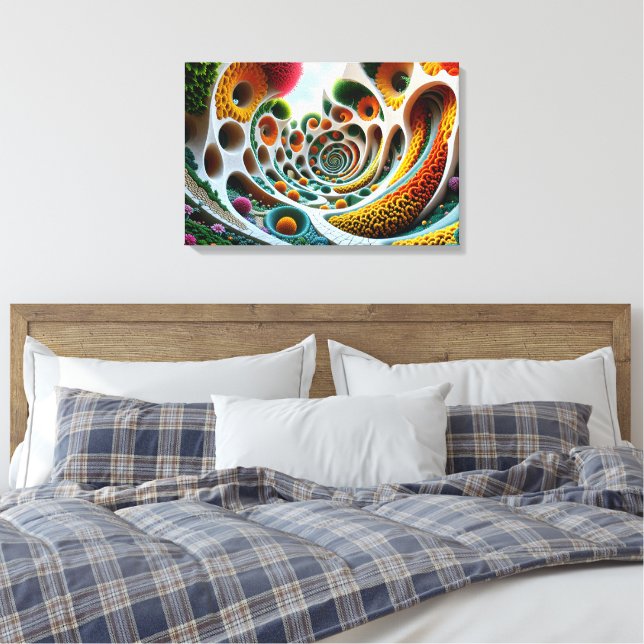 Impressão Em Tela Sinfonia de Formas e Cores (Insitu(Quarto))