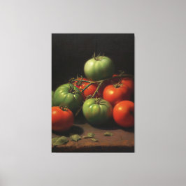 Impressão Em Tela Sinfonia do Jardim: Pintura de óleo de tomate verm