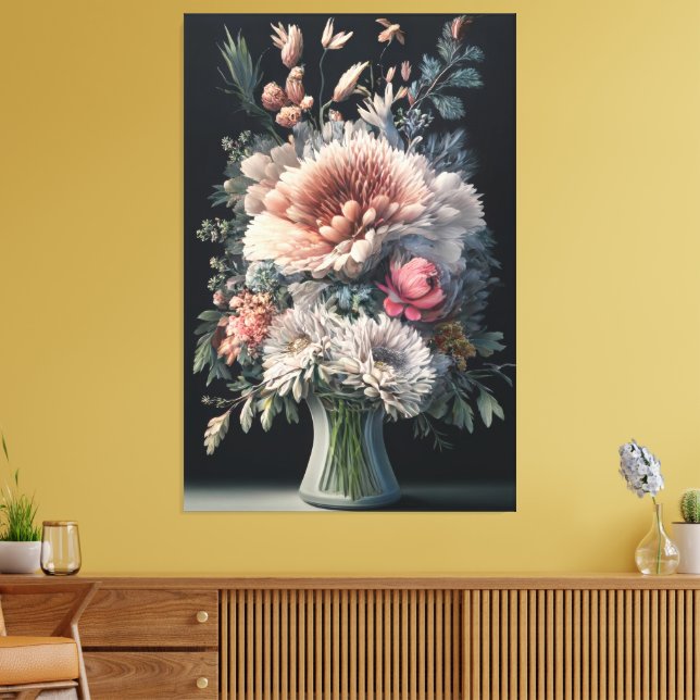 Impressão Em Tela Sinfonia Floral (Insitu(Sala de estar))