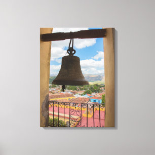 Impressão Em Tela Sino em uma torre de igreja, Cuba