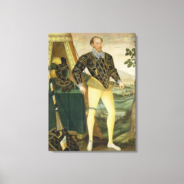 Impressão Em Tela Sir William Drury, de Hawstead, Suffolk (1527-79), (Frente)
