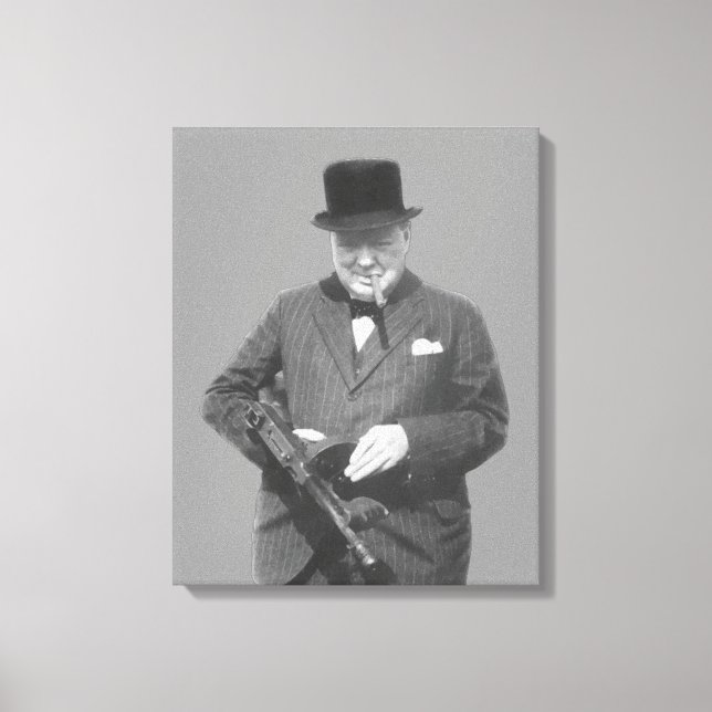 Impressão Em Tela Sir Winston Churchill (Frente)