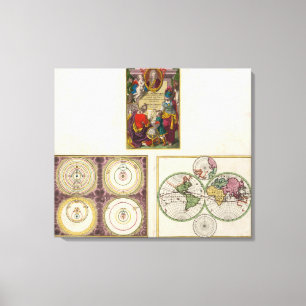 Impressão Em Tela Sistema solar do frontispício de Illus, vom Globo