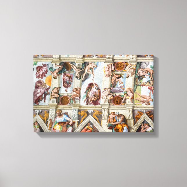 Impressão Em Tela Sistine Chapel Michelangelo - Vaticano, Roma, Itál (Frente)
