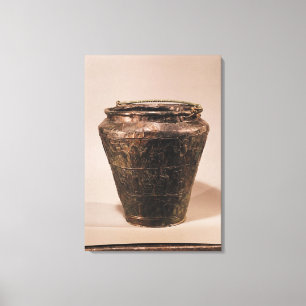 Impressão Em Tela Situla com três bandas decorativas do repousse