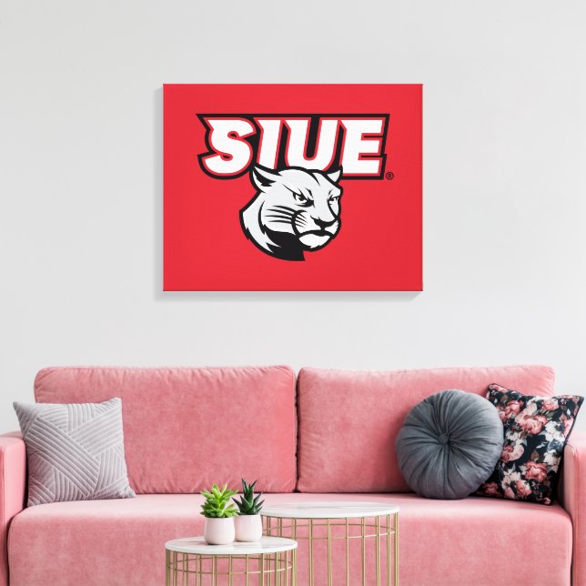 Impressão Em Tela SIUE Cougars (Insitu(Sala de estar))