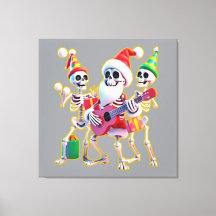 **Skeleton 3D Christm Santa Party – Funnyas Skelet