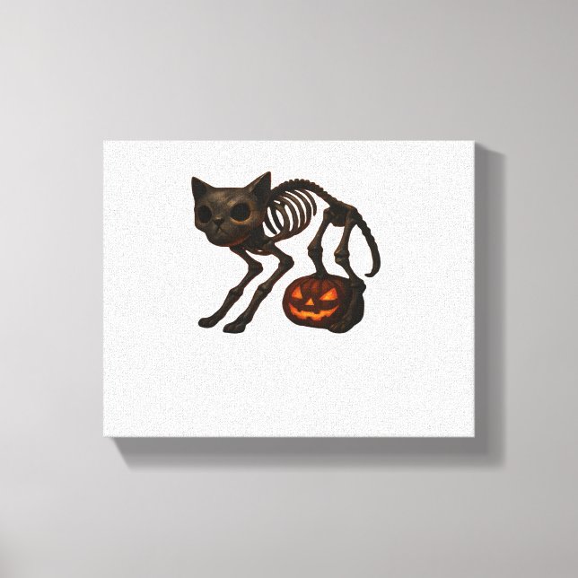 Impressão Em Tela Skeleton do Halloween Dando T-Shirt Clássico (Frente)