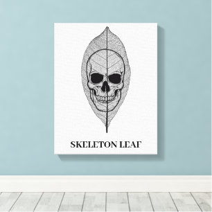 Impressão Em Tela Skeleton Leaf