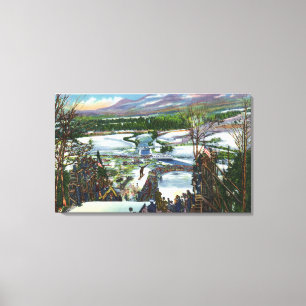 Impressão Em Tela Ski Jumper decola da Olimpiadas Ski Hill