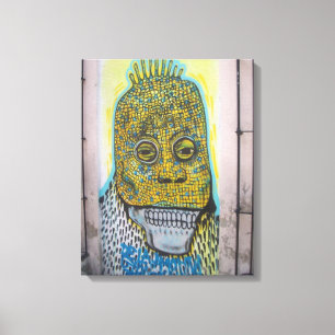 Impressão Em Tela Skull Mexico Grafite Street art, arte do mundo rea