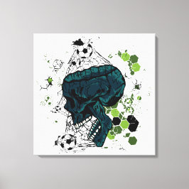 Impressão Em Tela skull soccer crâne football tête de mort