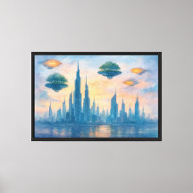 Skyline Cidade das Cores Flutuantes